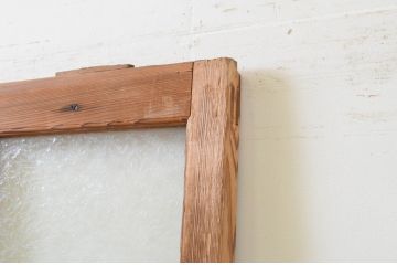 アンティーク建具　大正ロマンの雰囲気漂うガラス戸1枚(引き戸)(R-070937)