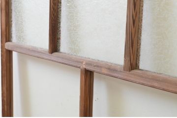 アンティーク建具　大正ロマンの雰囲気漂うガラス戸1枚(引き戸)(R-070937)