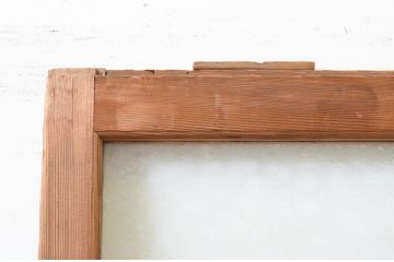 アンティーク建具　大正ロマンの雰囲気漂うガラス戸1枚(引き戸)(R-070937)