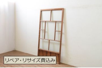 アンティーク建具　大正ロマンの雰囲気漂うガラス戸1枚(引き戸)(R-070938)
