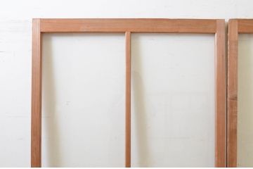 アンティーク建具　大正ロマンの雰囲気漂うガラス戸2枚セット(引き戸)(R-070939)