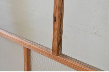 アンティーク建具　大正ロマンの雰囲気漂うガラス戸2枚セット(引き戸)(R-070939)