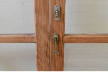 アンティーク建具　大正ロマンの雰囲気漂うガラス戸2枚セット(引き戸)(R-070939)
