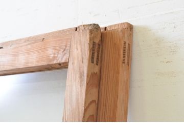 アンティーク建具　大正ロマンの雰囲気漂うガラス戸2枚セット(引き戸)(R-070939)