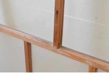 アンティーク建具　大正ロマンの雰囲気漂うガラス戸2枚セット(引き戸)(R-070940)