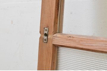 アンティーク建具　大正ロマンの雰囲気漂うガラス戸2枚セット(引き戸)(R-070940)