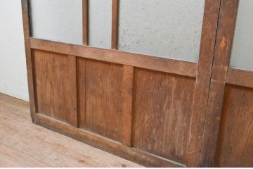アンティーク建具　どこか懐かしい雰囲気漂うガラス戸2枚セット(引き戸)(R-070942)