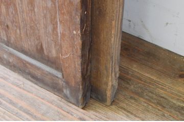 アンティーク建具　どこか懐かしい雰囲気漂うガラス戸2枚セット(引き戸)(R-070942)