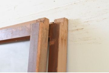 アンティーク建具　大正ロマン　ノスタルジックな雰囲気を醸し出すガラス戸2枚セット(引き戸)(R-070945)