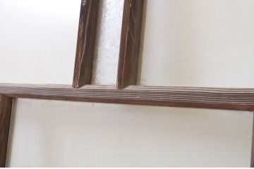 アンティーク建具　大正ロマン　ノスタルジックな雰囲気を醸し出すガラス戸2枚セット(引き戸)(R-070946)