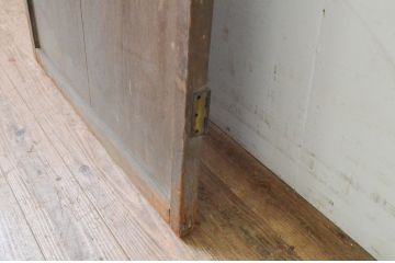 アンティーク建具　大正ロマン　古い木味が魅力のガラス扉1枚(木製扉、ドア)(R-070947)
