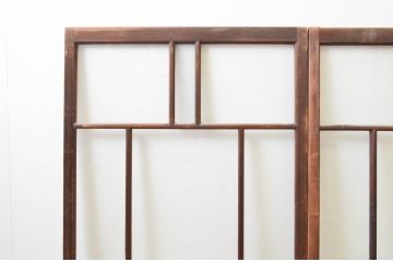 アンティーク建具　大正ロマンの雰囲気漂うガラス戸2枚セット(引き戸)(R-070948)