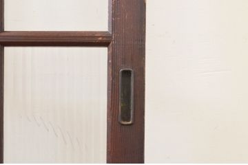 アンティーク建具　大正ロマン　和の空間を演出するガラス戸2枚セット(引き戸、格子戸)(R-070949)