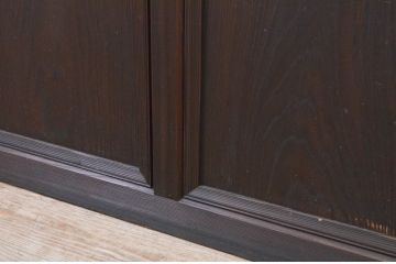 アンティーク建具　大正ロマン　和の空間を演出するガラス戸2枚セット(引き戸、格子戸)(R-070949)