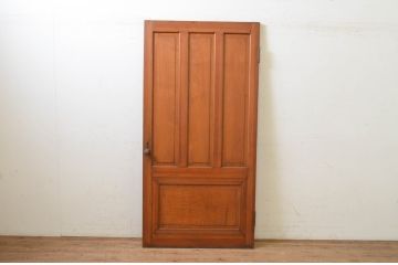 アンティーク建具　レトロな雰囲気漂う古い洋館のドア1枚(木製扉)(R-070950)