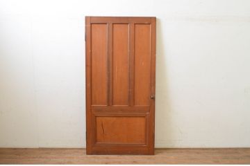 アンティーク建具　レトロな雰囲気漂う古い洋館のドア1枚(木製扉)(R-070950)