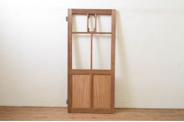 アンティーク建具　大正ロマン　木枠デザインがおしゃれなドア1枚(木製扉)(R-070952)