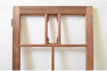 アンティーク建具　大正ロマン　木枠デザインがおしゃれなドア1枚(木製扉)(R-070952)