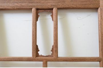 アンティーク建具　大正ロマン　木枠デザインがおしゃれなドア1枚(木製扉)(R-070952)