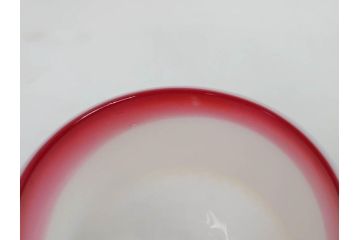 明治〜大正期　当時物　棗型(なつめ形)　可愛らしい色合いがおしゃれな雰囲気溢れる三色氷コップ(ウランガラス、グラス、和ガラス、乳白ぼかし)(R-070958)