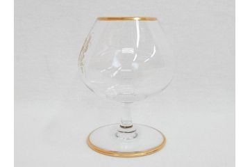 フランス　Baccarat　オールドバカラ　ブドウ模様　金彩　Armagnac　アルマニャック　ブランデー　ゴールドのデザインが高級感を高めるグラス2客セット(葡萄、ぶどう、ワイン、冷酒、梅酒、フルレッドクリスタルガラス)(R-070961)