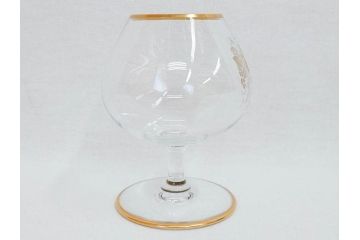 フランス　Baccarat　オールドバカラ　ブドウ模様　金彩　Armagnac　アルマニャック　ブランデー　ゴールドのデザインが高級感を高めるグラス2客セット(葡萄、ぶどう、ワイン、冷酒、梅酒、フルレッドクリスタルガラス)(R-070961)