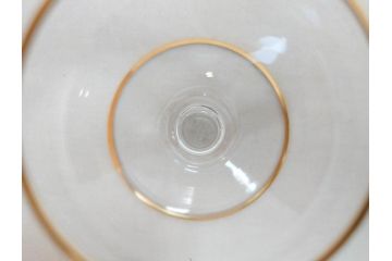 フランス　Baccarat　オールドバカラ　ブドウ模様　金彩　Armagnac　アルマニャック　ブランデー　ゴールドのデザインが高級感を高めるグラス2客セット(葡萄、ぶどう、ワイン、冷酒、梅酒、フルレッドクリスタルガラス)(R-070961)