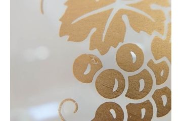 フランス　Baccarat　オールドバカラ　ブドウ模様　金彩　Armagnac　アルマニャック　ブランデー　ゴールドのデザインが高級感を高めるグラス2客セット(葡萄、ぶどう、ワイン、冷酒、梅酒、フルレッドクリスタルガラス)(R-070961)