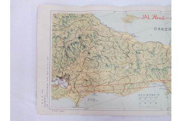 昭和レトロ　日本航空　国内　国際線　航空路図　パンフレット　航空券などのセット(東京、札幌、大阪、福岡、CV-880M、ジェットアロー、JAPAN AIR LINES、JAL、案内、チケット、旅客機、古地図、マップ、ROUTE MAP、運賃時刻表)(R-070962)