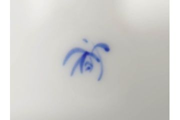 戦前　オールド香蘭社　染付　山水　賢人　一つ一つ丁寧に描かれた意匠が美しい!職人のこだわりを感じる花入(風景図、花器、花瓶、飾り壷)(R-070963)