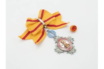 稀少　勲六等宝冠章(宝冠波光章)　略綬　勲章(正章、略章、ケース付き)(R-070970)