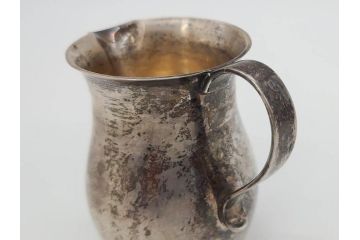 1900年代　TIFFANY&Co. MAKERS　(ティファニー メイカーズ)　総重量約139.95g　STERLING SILVER(スターリングシルバー)　SV925　ミルクポット(シルバーウェア、銀、アンティーク、ビンテージ、ヴィンテージ、クリーマー、ミルクジャー、ピッチャー、洋食器)(R-070972)