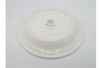 1978年〜1979年　ARABIA FINLAND　Krokus(クロッカス)　大胆に描かれた花たちが存在感を放つカップ&ソーサー2客セット(ヴィンテージ、ビンテージ、アラビア、フィンランド、北欧食器、C&S、グリーン・ブルーライン)(R-070642)