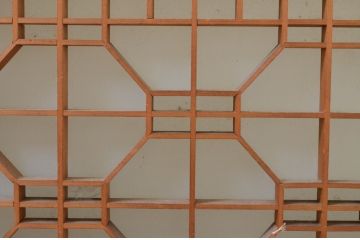 アンティーク建具　片面ガラス　和モダンな雰囲気づくりにおすすめの書院戸2枚セット(窓、組子、引き戸、ガラス戸)(R-070986)