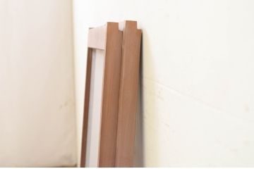 アンティーク建具　片面ガラス　和モダンな雰囲気づくりにおすすめの書院戸2枚セット(窓、組子、引き戸、ガラス戸)(R-070986)