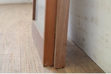 アンティーク建具　片面ガラス　和モダンな雰囲気づくりにおすすめの書院戸2枚セット(窓、組子、引き戸、ガラス戸)(R-070986)