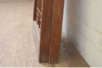 アンティーク建具　片面ガラス　和モダンな雰囲気づくりにおすすめの書院戸2枚セット(窓、組子、引き戸、ガラス戸)(R-070987)