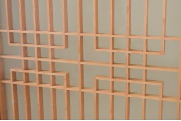 アンティーク建具　両面ガラス　落ち着いた和の雰囲気を演出する組子入り書院戸2枚セット(引き戸、ガラス戸、窓)(R-070989)