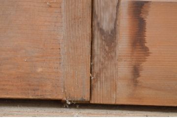 アンティーク建具　片面ガラス　上質な和の空間を演出する書院戸2枚セット(引き戸、ガラス戸、ガラス窓)(R-070990)