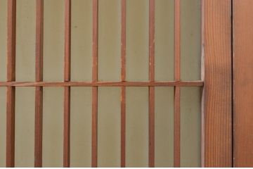 アンティーク建具　片面ガラス　上質な和の空間を演出する書院戸2枚セット(引き戸、ガラス戸、ガラス窓)(R-070992)
