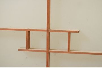アンティーク建具　和の趣溢れる横長ガラス窓2枚セット(明かり取り、明り取り、ガラス欄間、引き戸、ガラス戸)(R-070993)