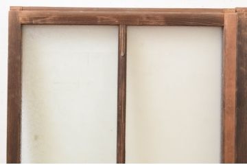アンティーク建具　大正ロマン　レトロな空間作りにおすすめなガラス窓2枚セット(引き戸、ガラス戸)(R-070994)
