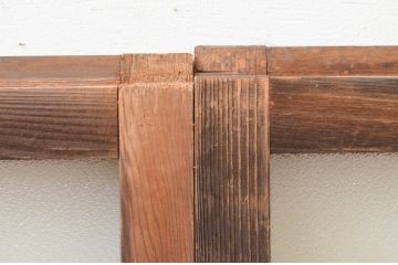アンティーク建具　大正ロマン　レトロな空間作りにおすすめなガラス窓2枚セット(引き戸、ガラス戸)(R-070994)