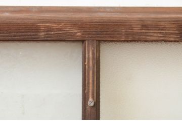 アンティーク建具　大正ロマン　レトロな空間作りにおすすめなガラス窓2枚セット(引き戸、ガラス戸)(R-070994)