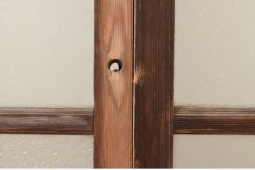 アンティーク建具　大正ロマン　レトロな空間作りにおすすめなガラス窓2枚セット(引き戸、ガラス戸)(R-070994)