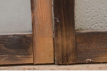 アンティーク建具　大正ロマン　レトロな空間作りにおすすめなガラス窓2枚セット(引き戸、ガラス戸)(R-070994)