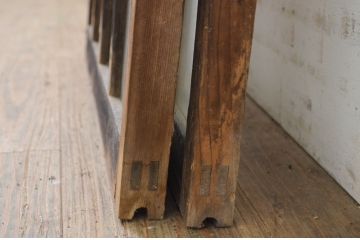 アンティーク建具　大正ロマン　レトロな空間作りにおすすめなガラス窓2枚セット(引き戸、ガラス戸)(R-070994)