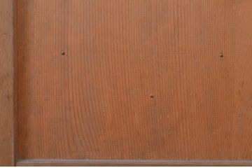 アンティーク建具　柾目の美しい横桟入り両開き扉1対2枚セット(ドア、木製扉、両開き戸)(R-070996)