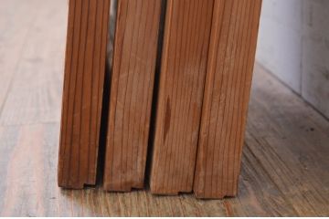 アンティーク建具　片面ガラス　鶴・松の彫刻入り書院ガラス戸4枚セット(書院戸、窓、引き戸)(R-071001)