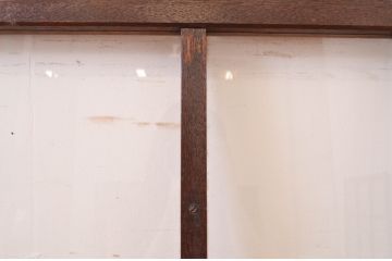 アンティーク建具　和の空間を演出する幅広ガラス戸2枚セット(引き戸)(R-071003)